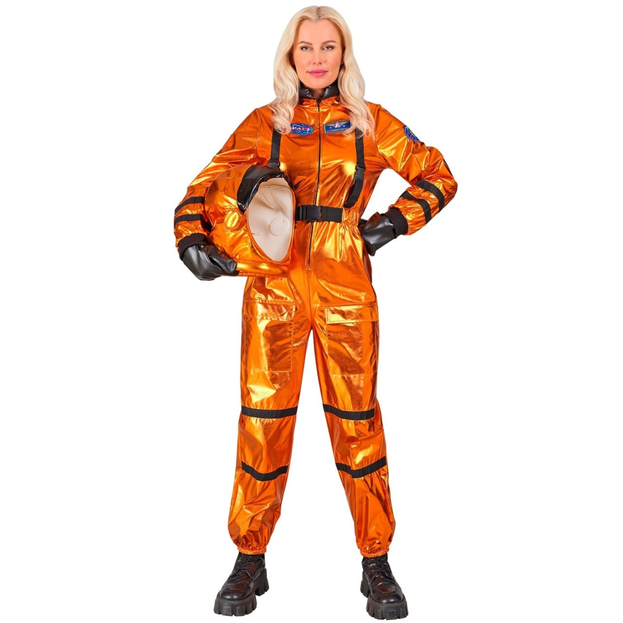 Disfraz de Astronauta Space Naranja para mujer