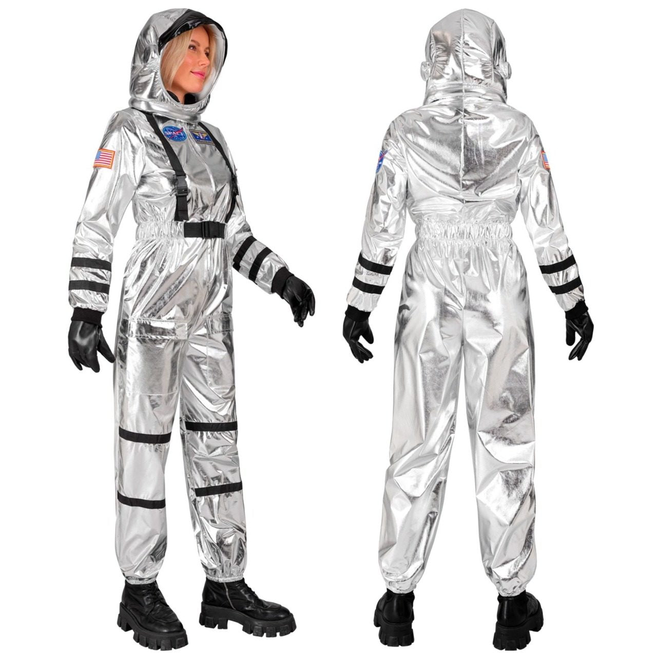 Disfraz de Astronauta Space Plata para mujer