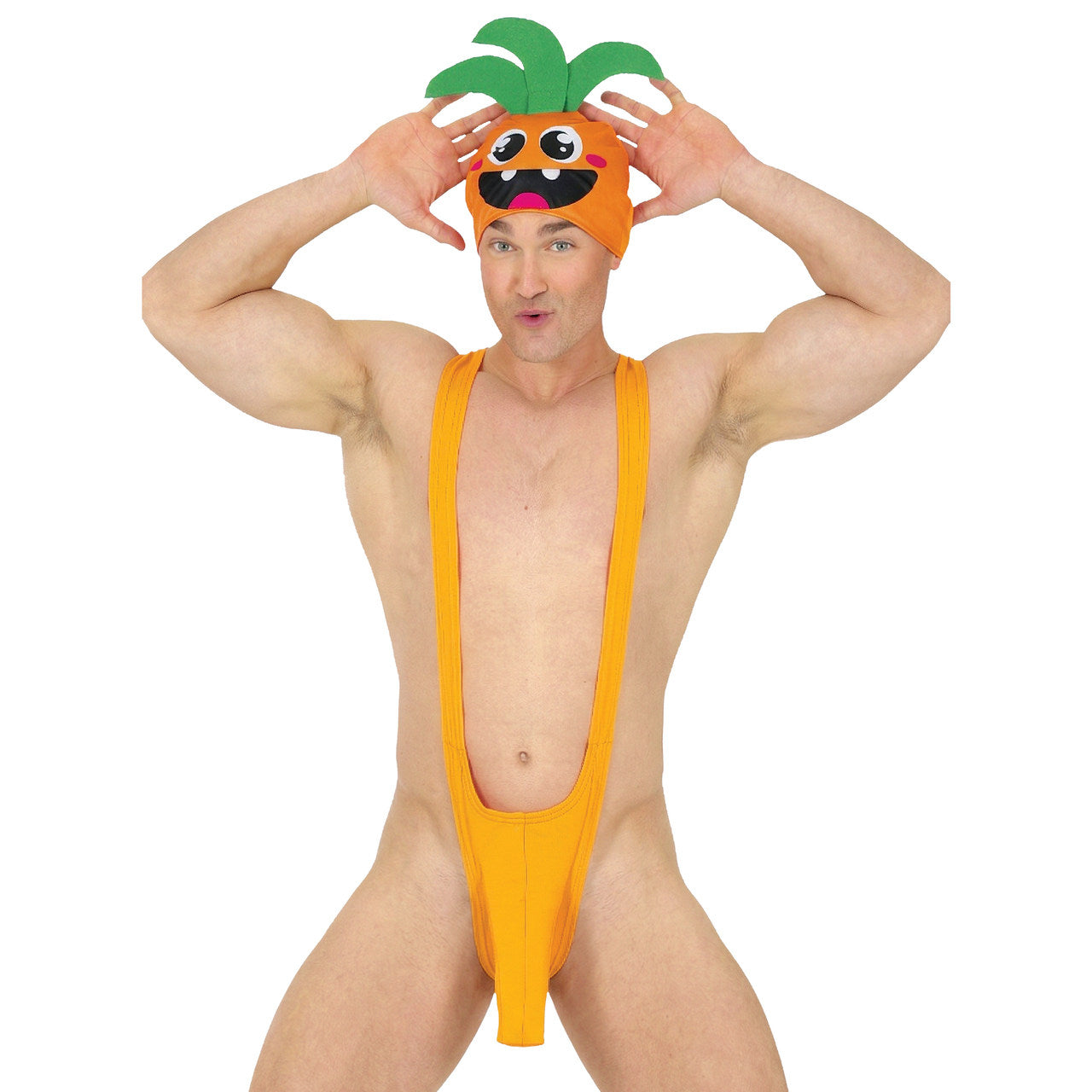 Disfraz de Borat Mankini Zanahoria para adulto