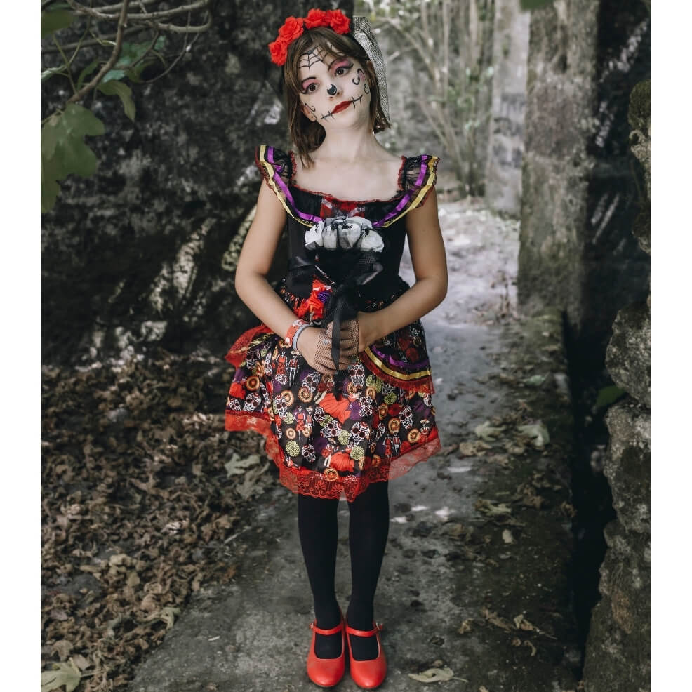 Disfraz de Catrina Lujo para niña