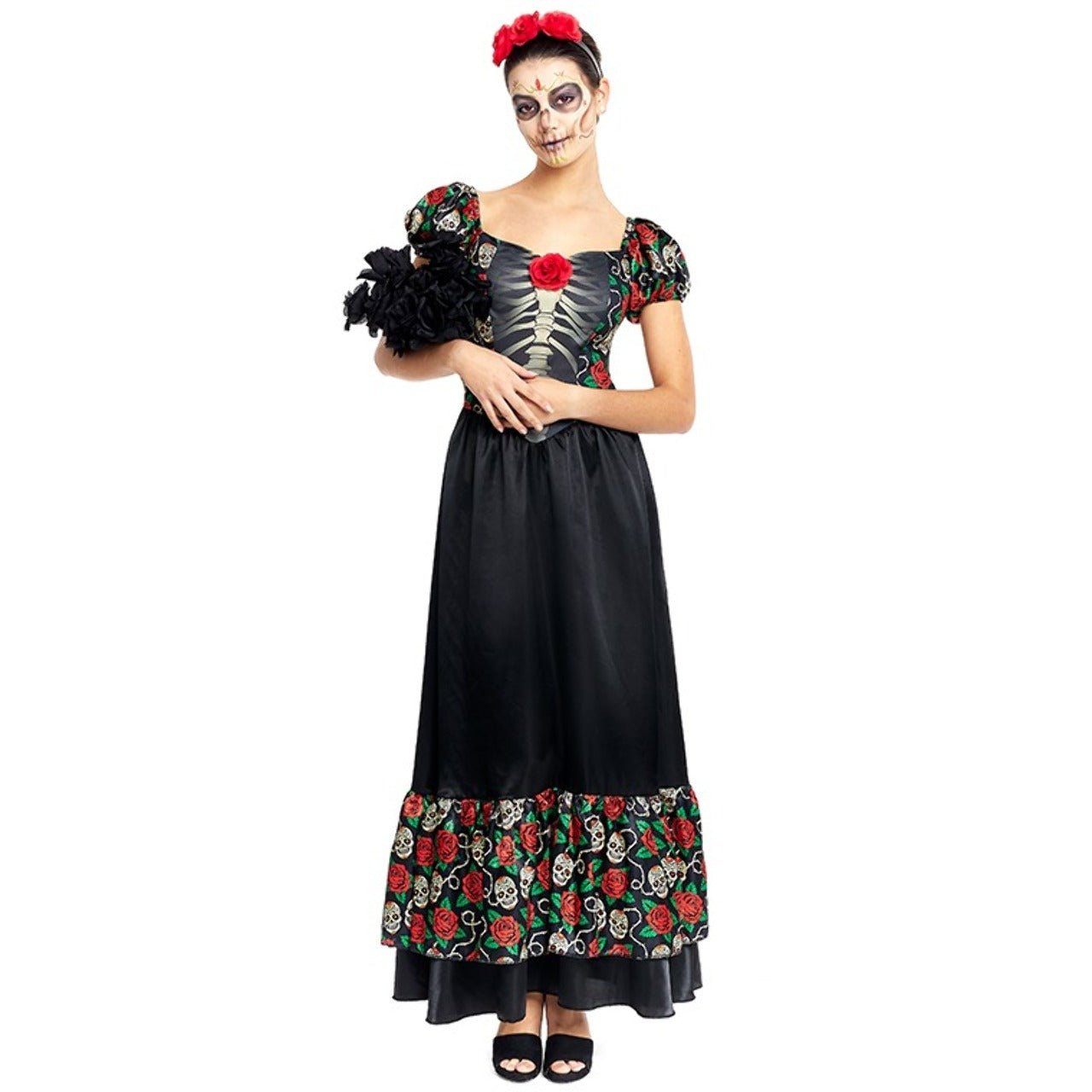 Comprar online Disfraz de Catrina Mexicana Rosas para mujer Don