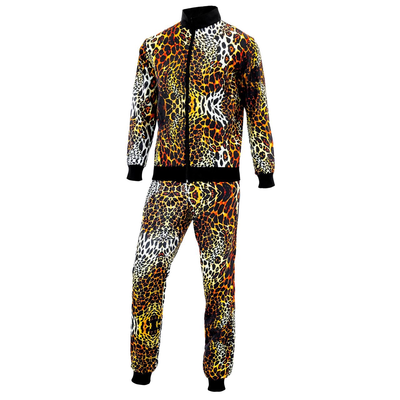 Disfraz de Chándal Años 80 Leopardo Fashion para adulto