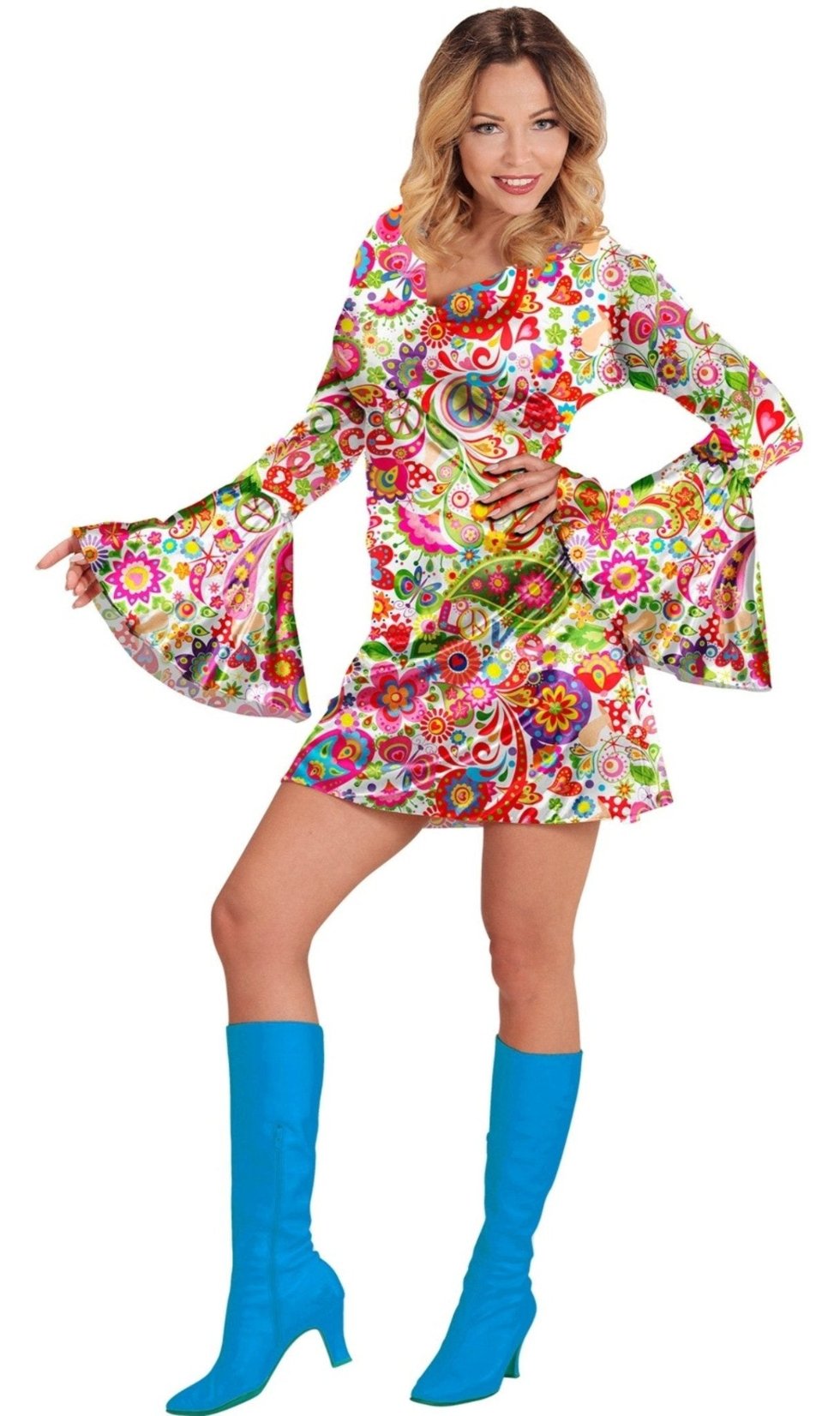 Disfraz de Años 70 Paz para mujer