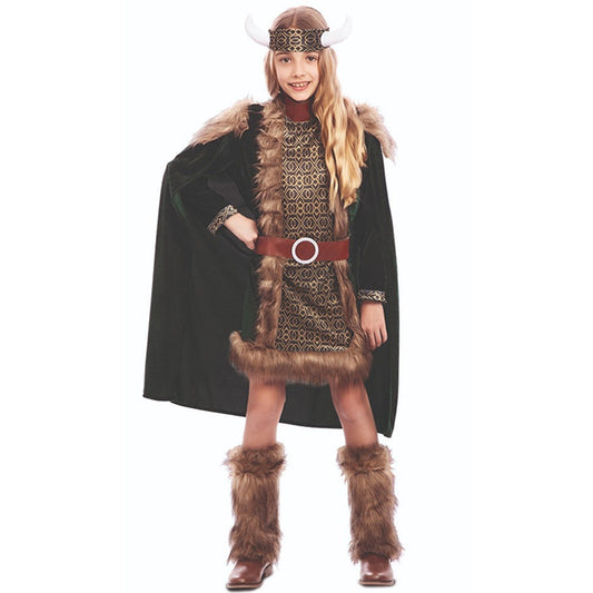 Disfraz de Vikinga Deluxe para niña
