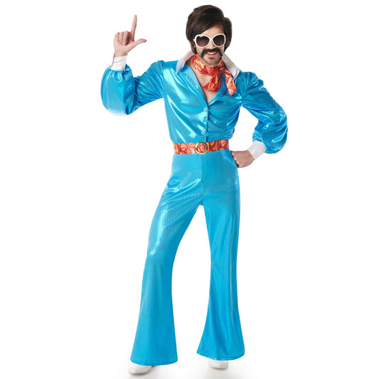 Disfraz de Disco Floral Años 70 para hombre