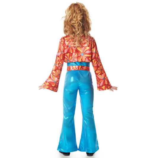 Disfraz de Disco Floral Años 70 para niña