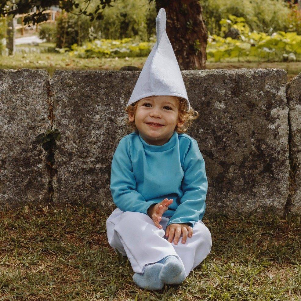Disfraz de Duende Azul Clásico para bebe
