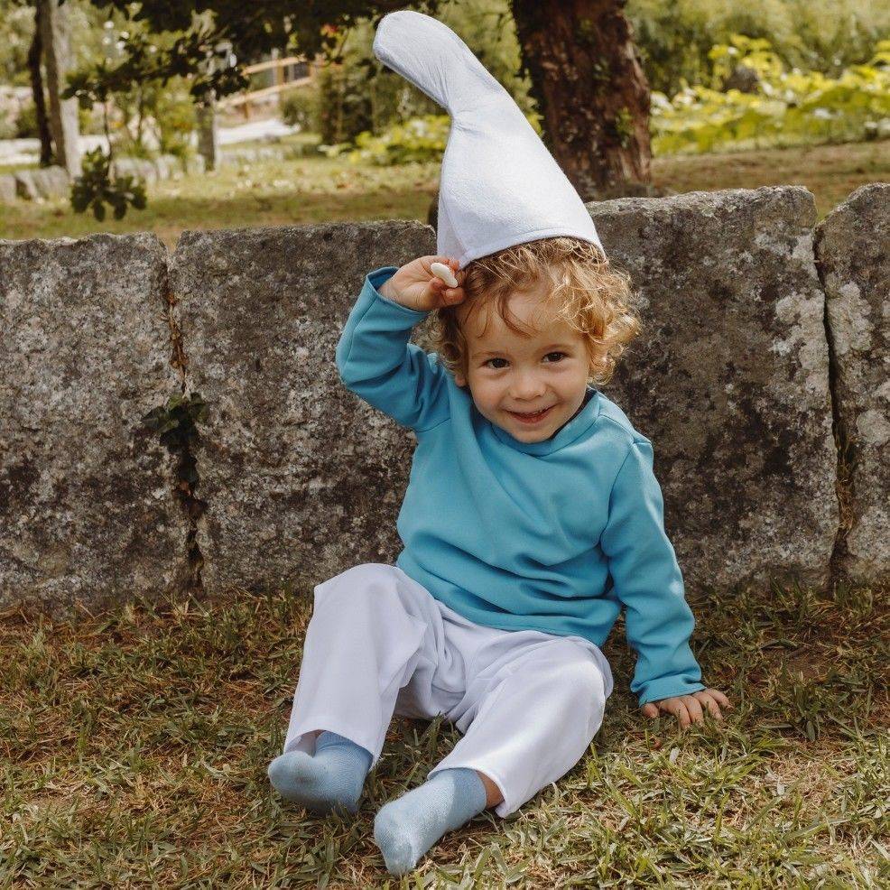 Disfraz de Duende Azul Clásico para bebe