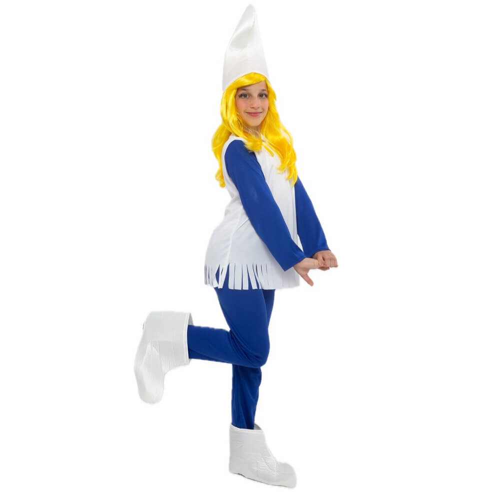 Disfraz de Duende Azul Patucos para niña