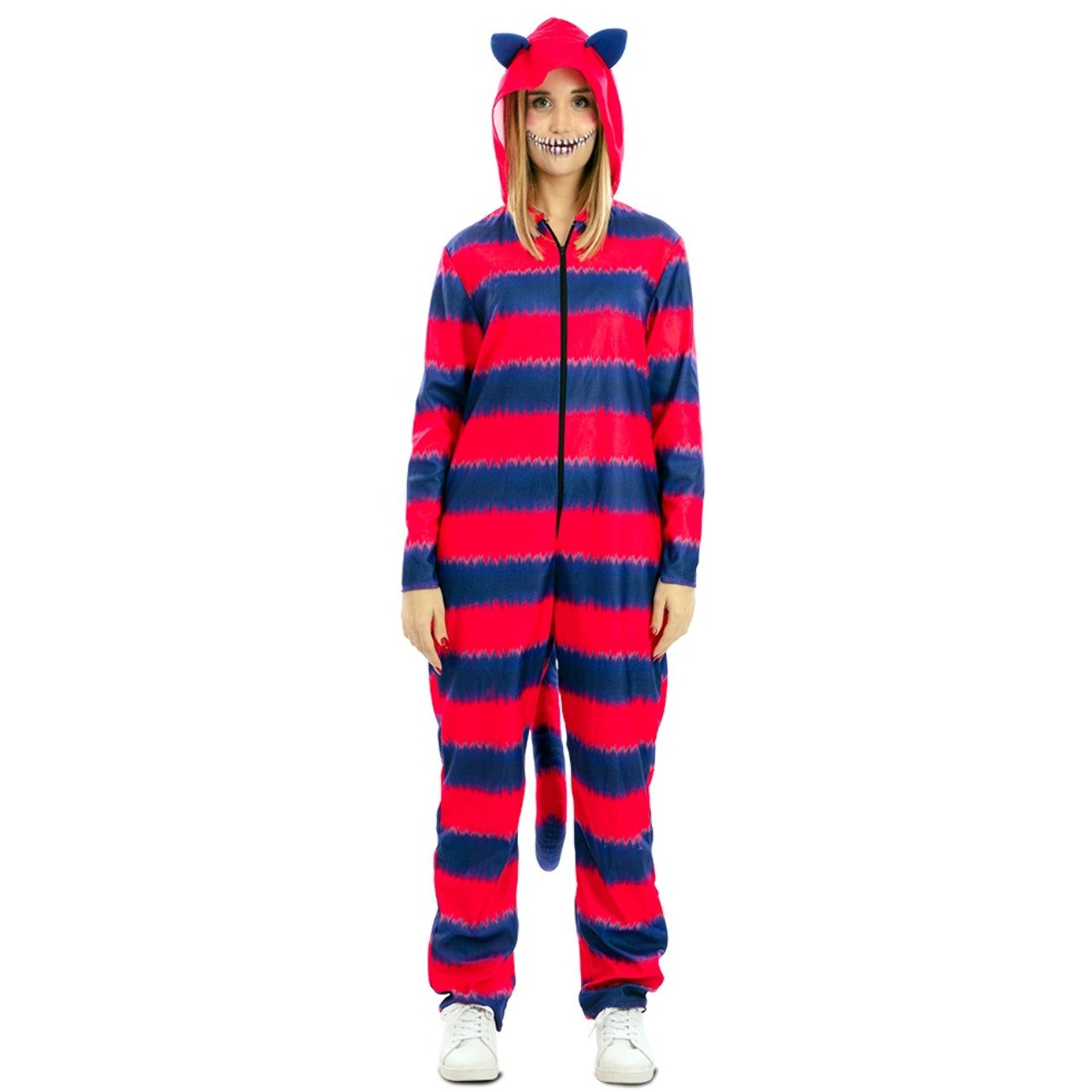 Disfraz de Gato Cheshire Rayas para adulto