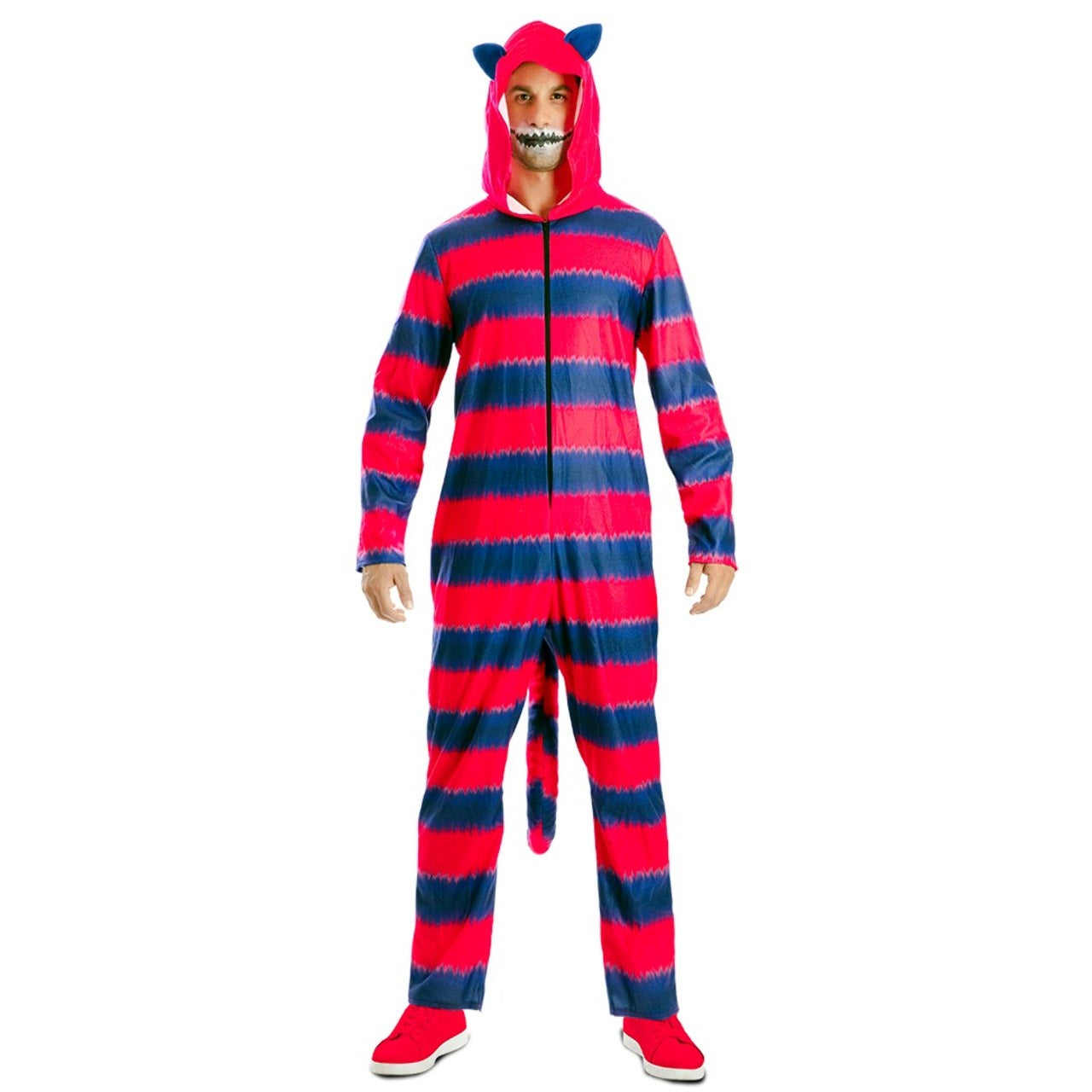 Disfraz de Gato Cheshire Rayas para adulto
