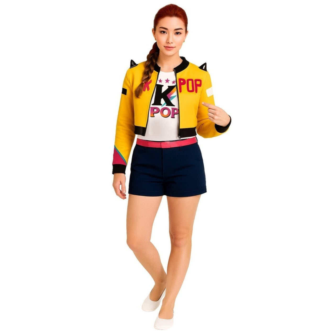 Disfraz de Guerrera K-Pop Rumi para mujer