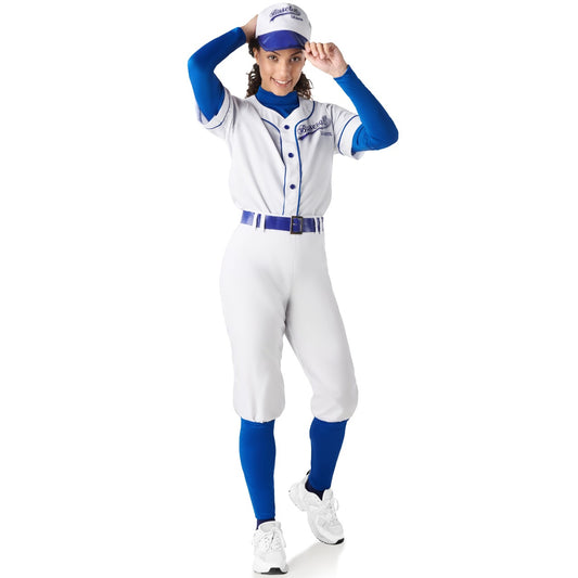Disfraz de Jugador de Béisbol Azul para mujer