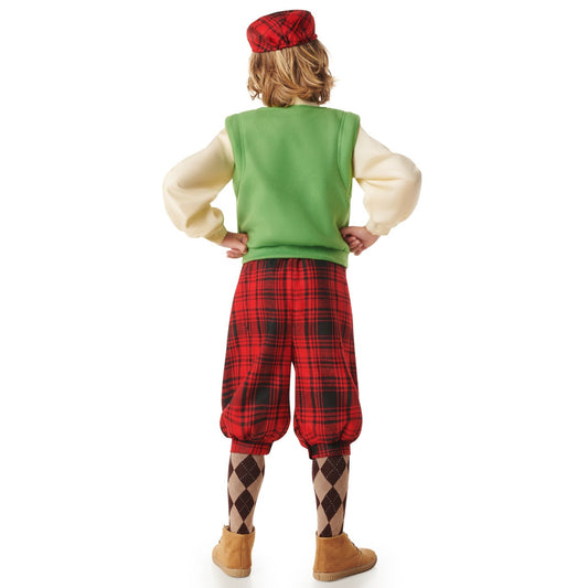 Disfraz de Jugador de Golf Cuadros para niño