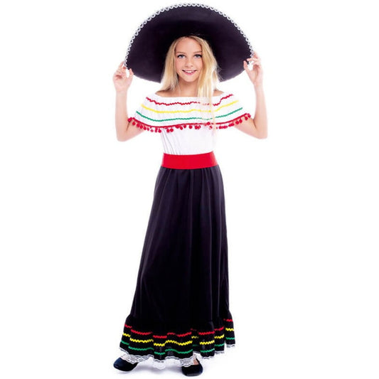 Disfraz de Mexicana Valentina para niña