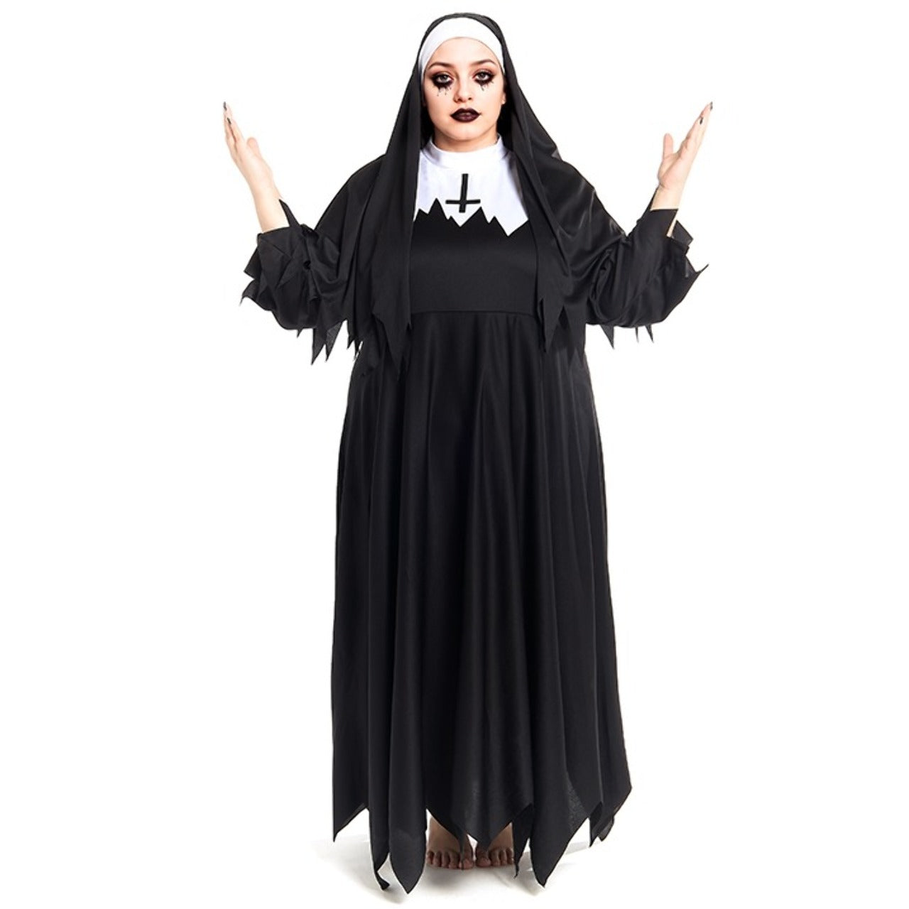 Disfraz de Monja Zombie Plus para mujer