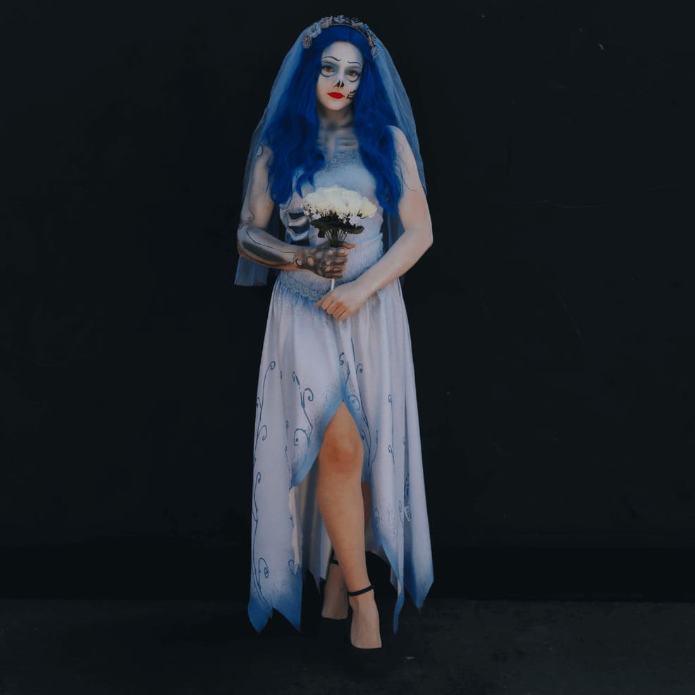 Disfraz novia cadáver mujer