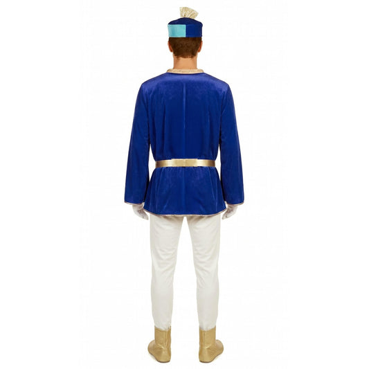 Disfraz de Paje Real Azul Deluxe para adulto