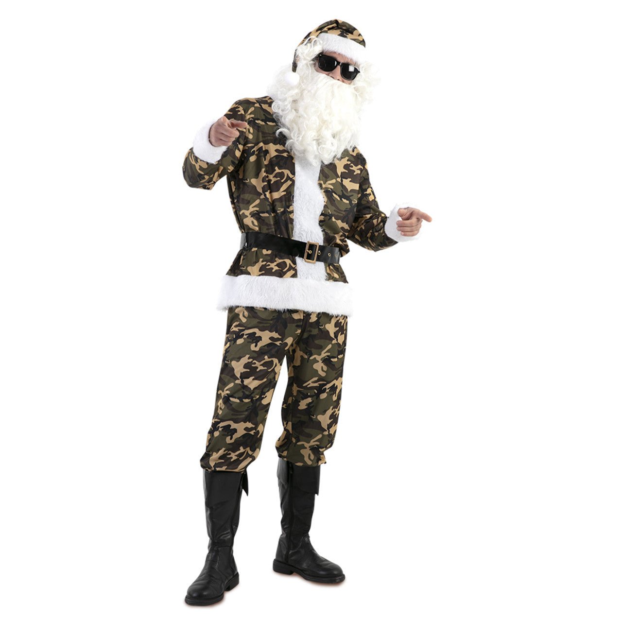 Disfraz de Papá Noel Militar para adulto