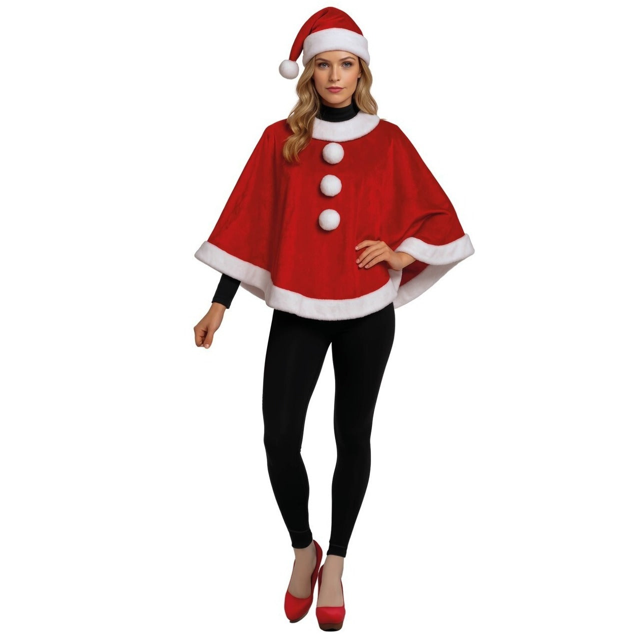 Disfraz de Papá Noel Poncho para adulto
