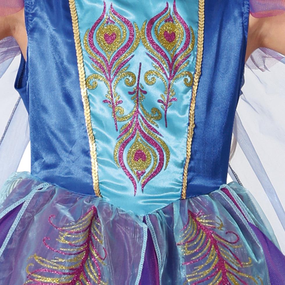 Disfraz de Pavo Real Alas para niña