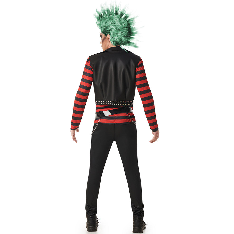 Disfraz de Rockero Punky Rayas para hombre