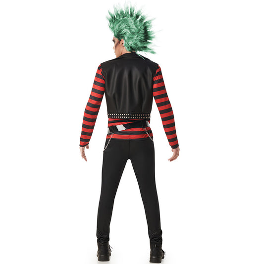 Disfraz de Rockero Punky Rayas para hombre