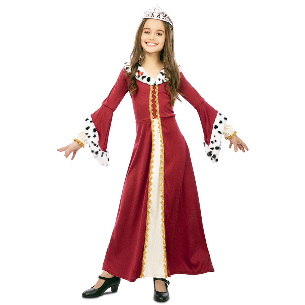 Disfraz de Reina Medieval Deluxe para niña