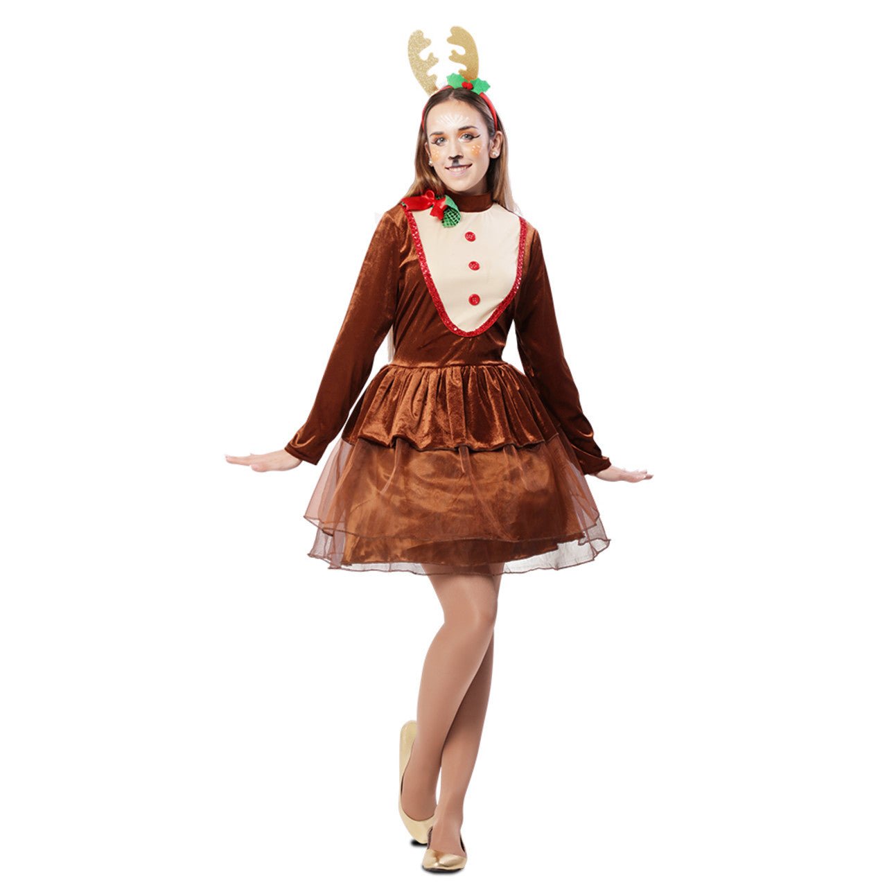 Disfraz de Reno Muérdago para mujer| Don Disfraz