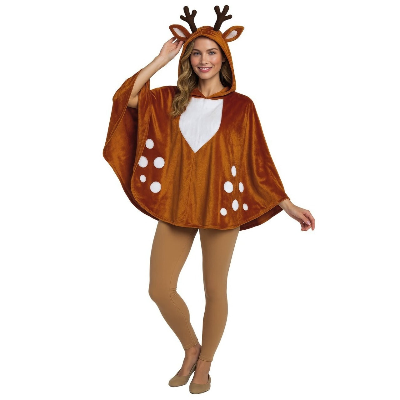 Disfraz de Reno Poncho para adulto