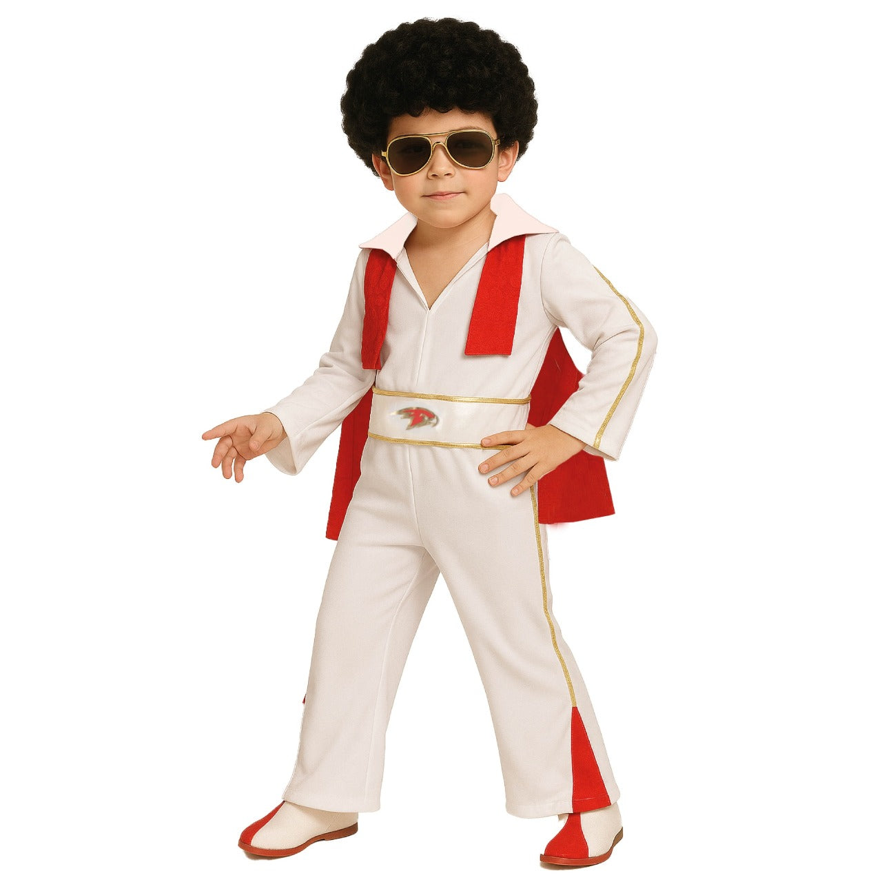 Disfraz De Rey Del Pop Para Niños – Chaqueta Roja Y Negra, Pantalón, Fedora, Gafas, Guantes Y Micrófono