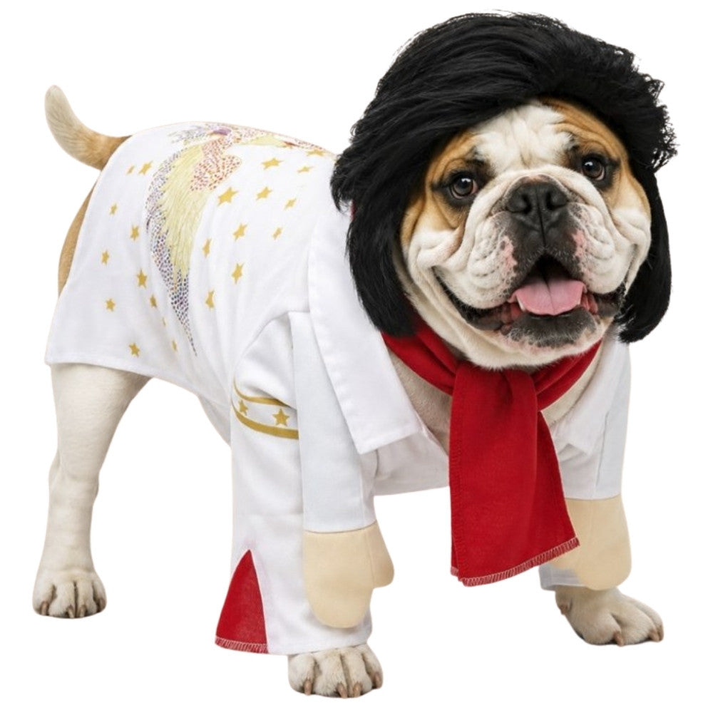 Disfraz de Rey del Rock para mascota