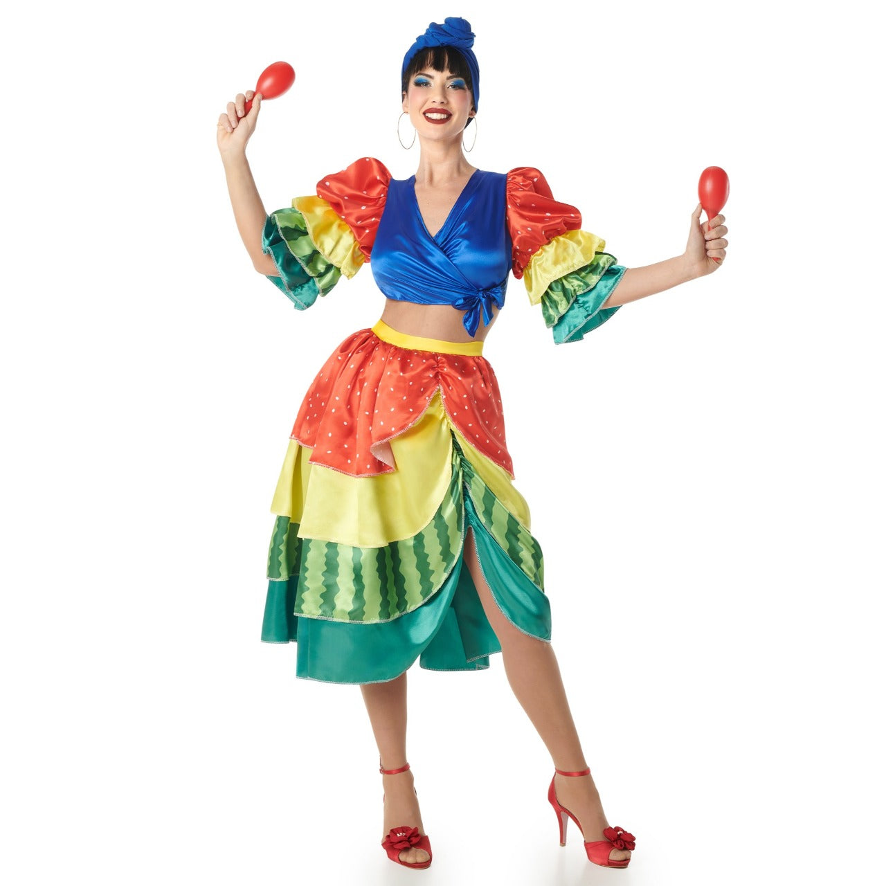 Disfraz de Rumbera Multicolor para mujer