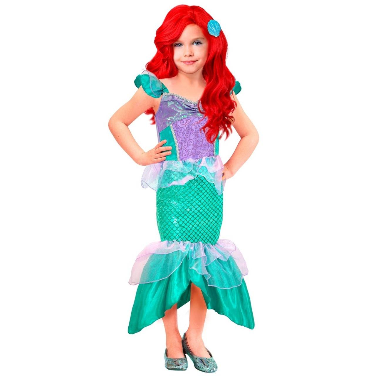 Disfraz Sirenita Lentejuela Princesa Ariel Vestido Traje Sirena Niña Disfraz Sirenita Lentejuela Princesa Ariel Vestido Traje Sirena Niña