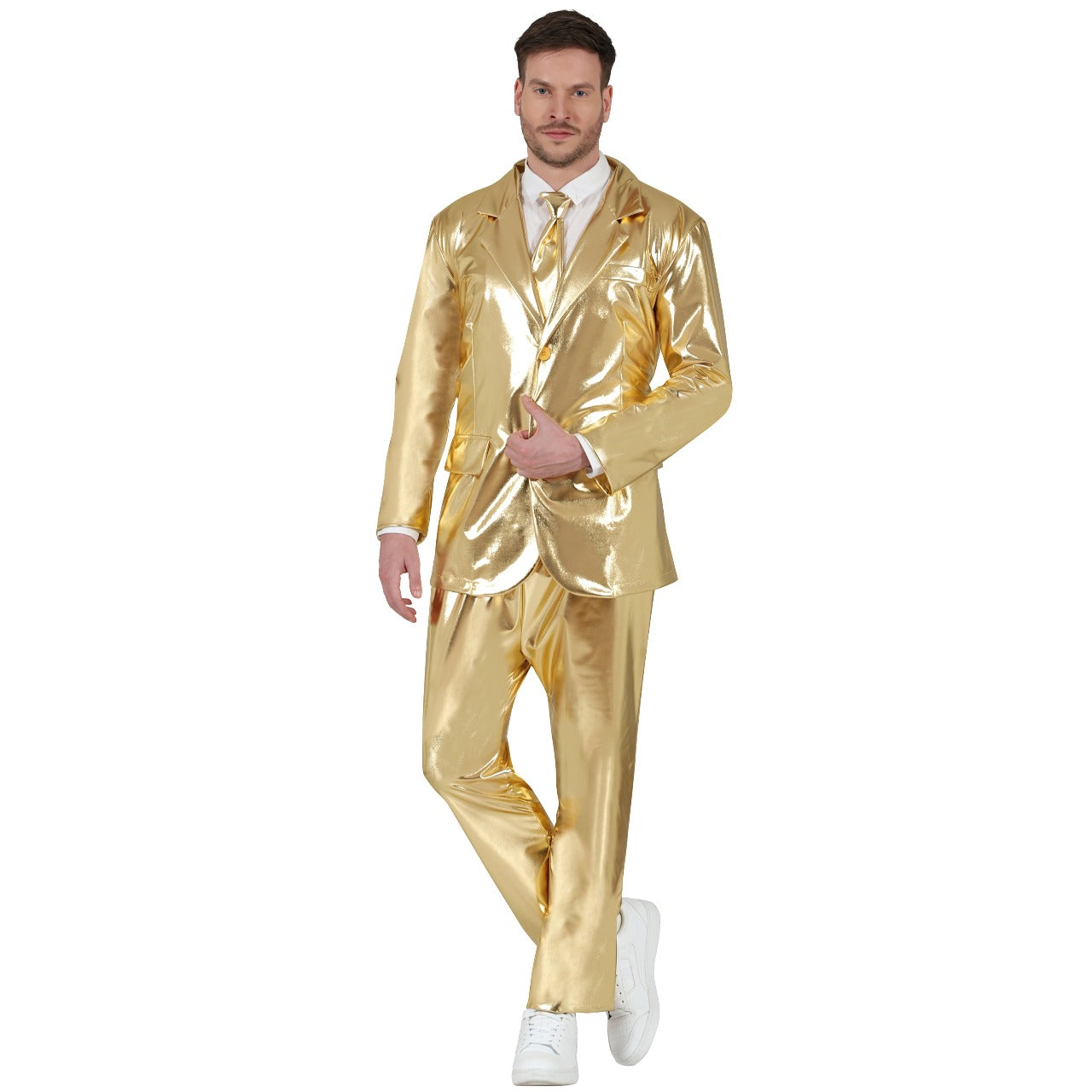 Disfraz de Traje Dorado Metalizado para hombre