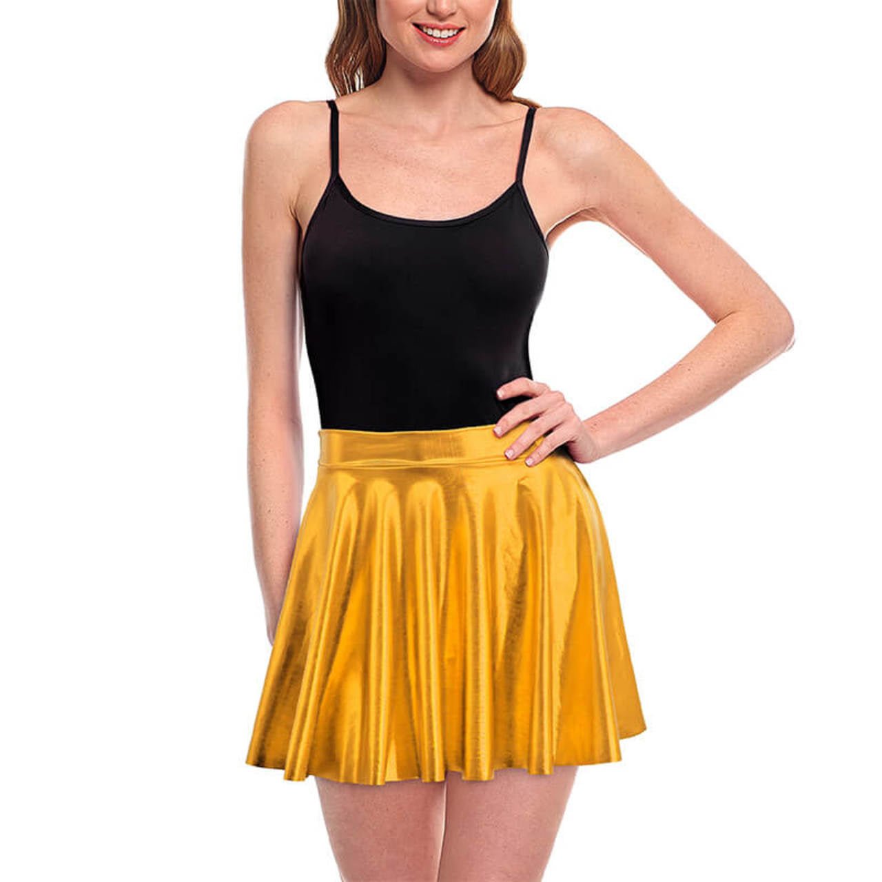 Falda Dorada Metalizada