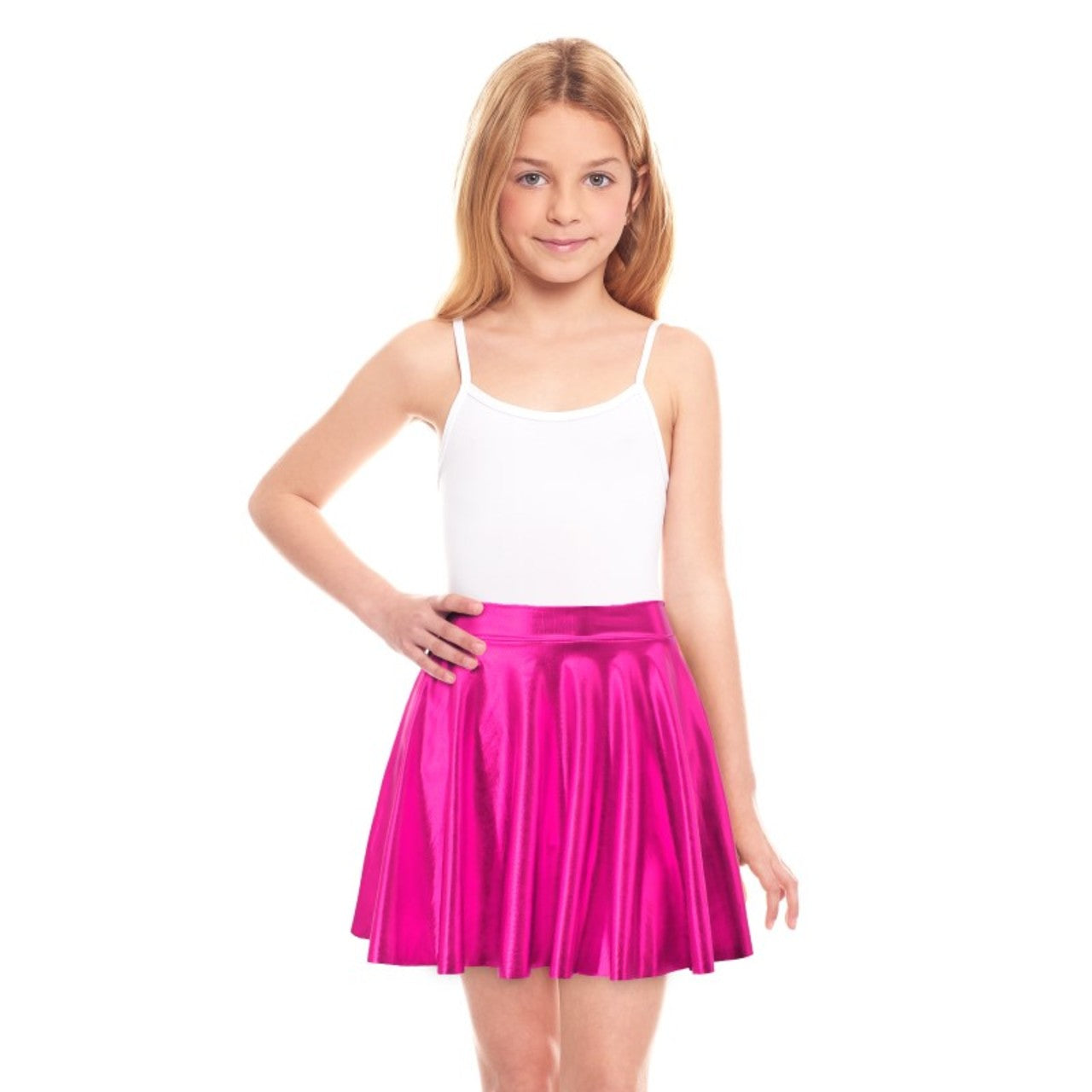 Falda Fucsia Metalizada infantil