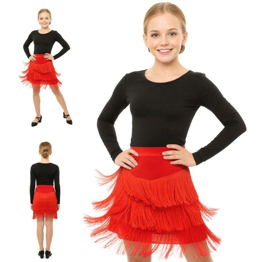 Falda Roja Flecos infantil