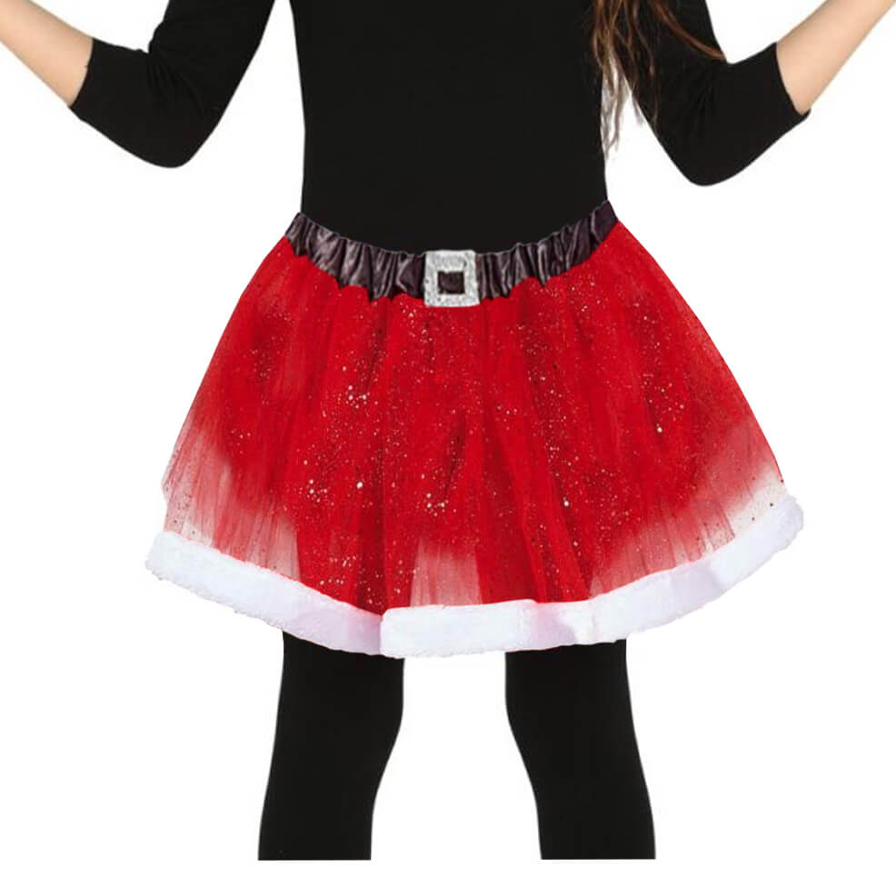 Falda Tutú de Mamá Noel infantil