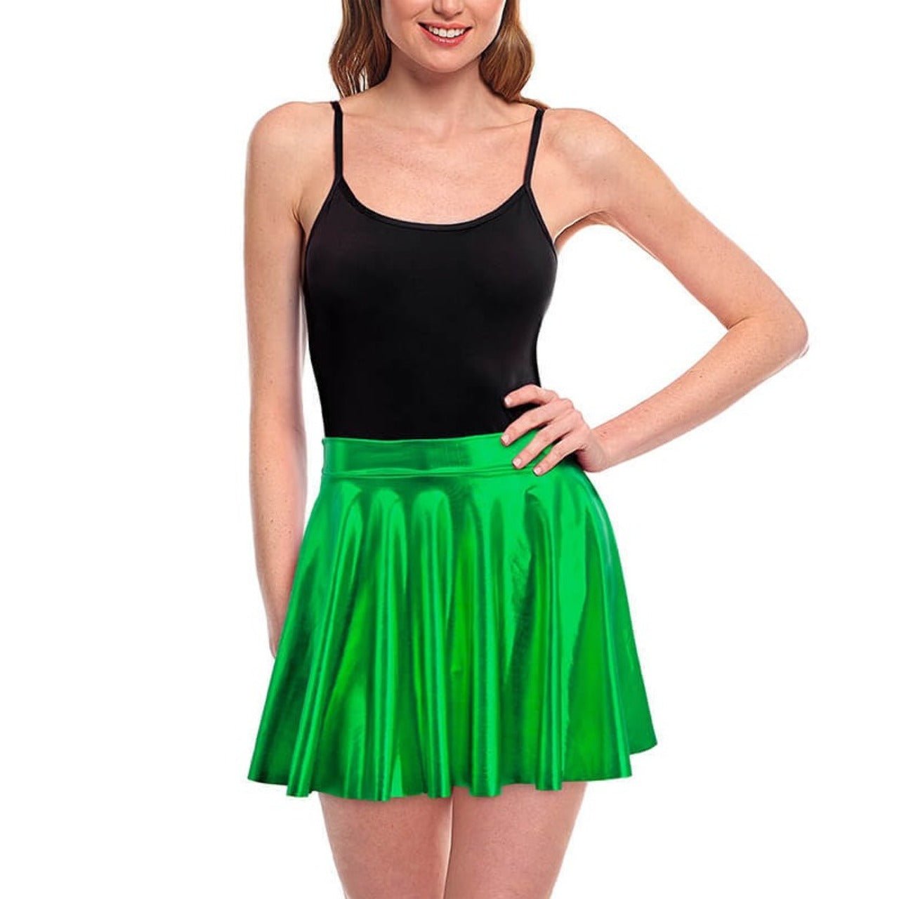 Falda Verde Metalizada