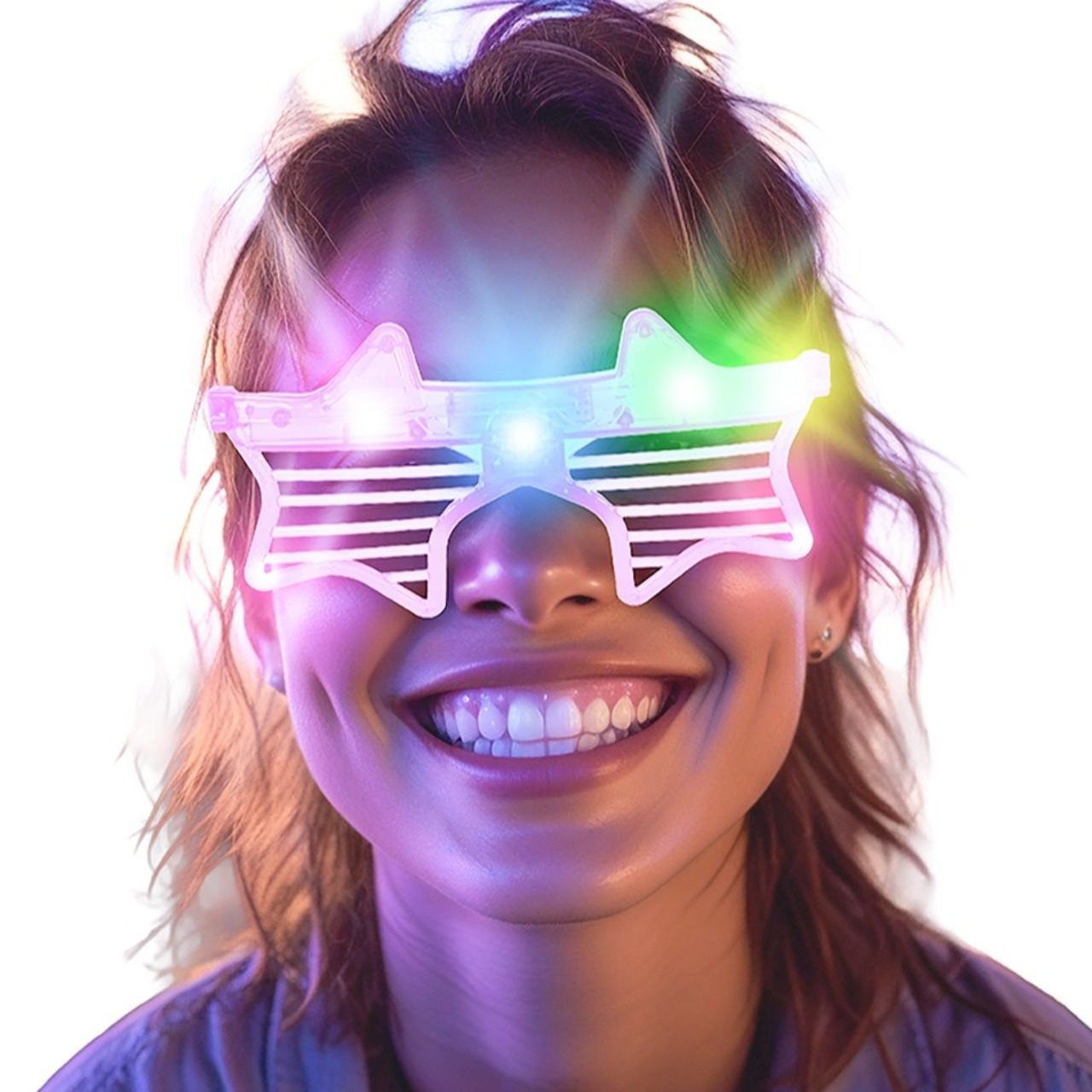 Gafas Estrellas con Luces Led (Colores surtidos)
