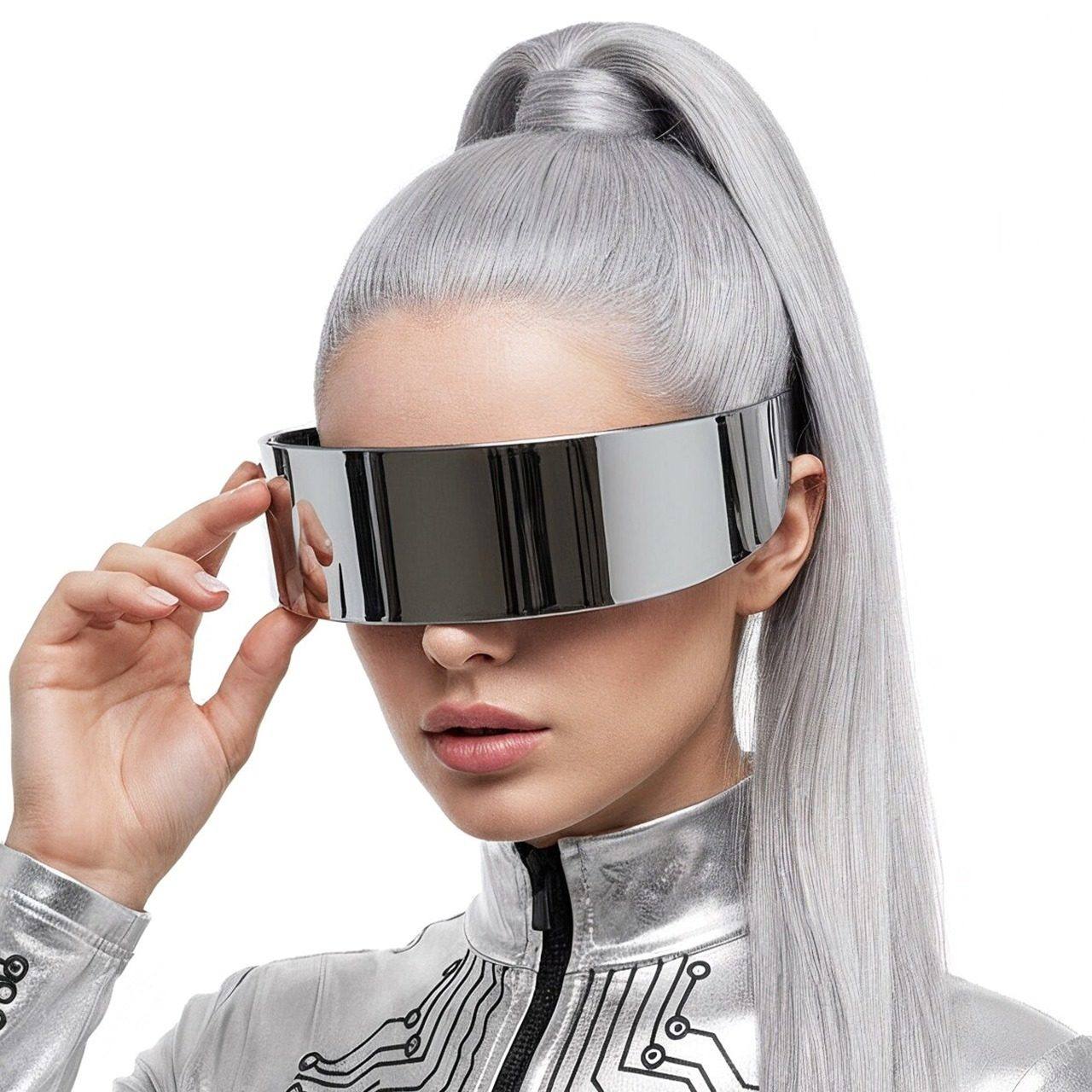 Gafas Futuristas Plata