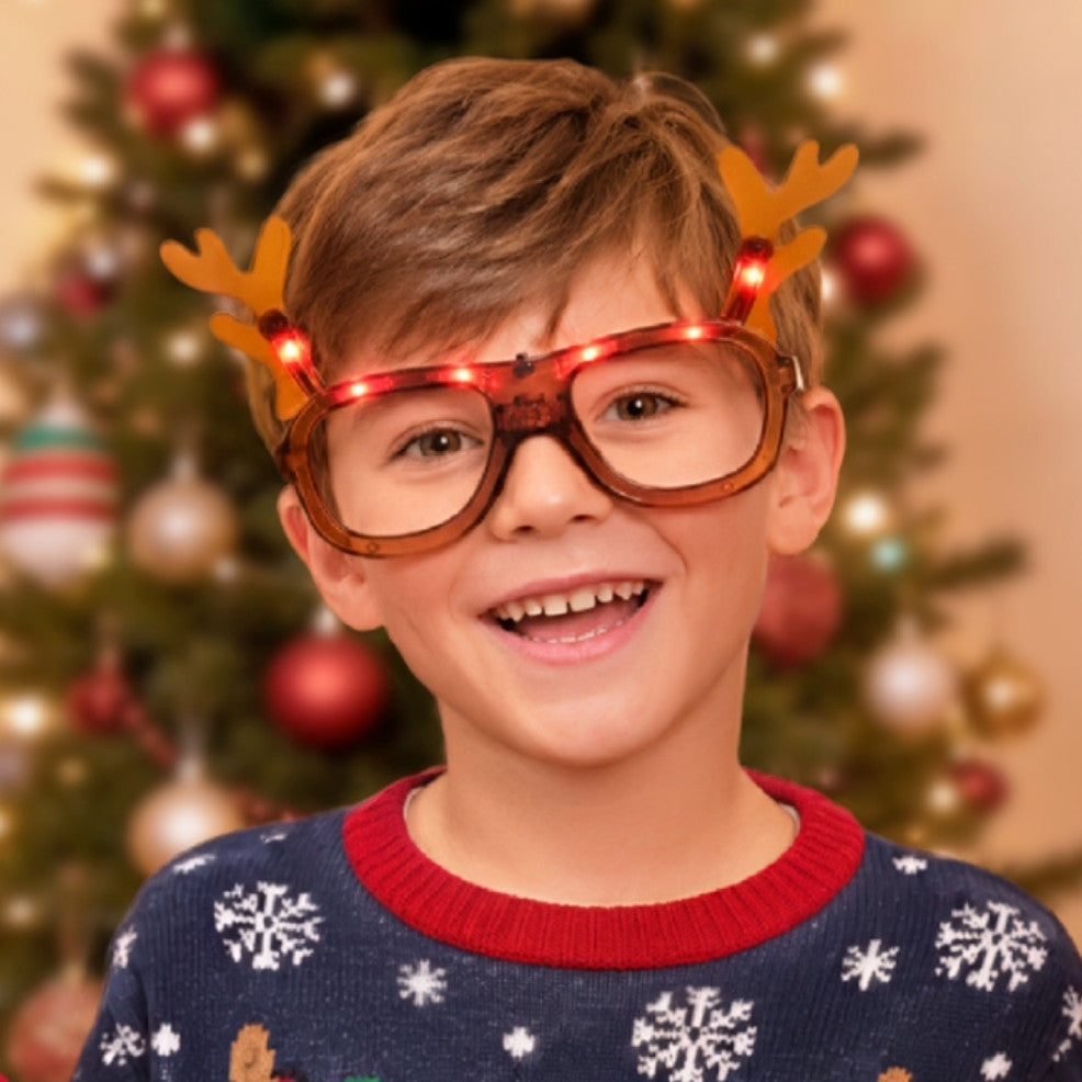 Gafas de Navidad Reno Luminosas
