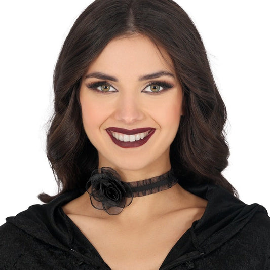 Gargantilla Gótica con Flor