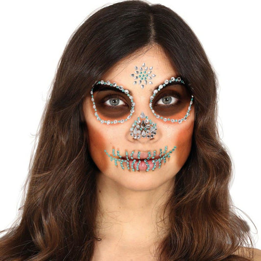 Gemas Glitter Adhesivas Catrina Calavera