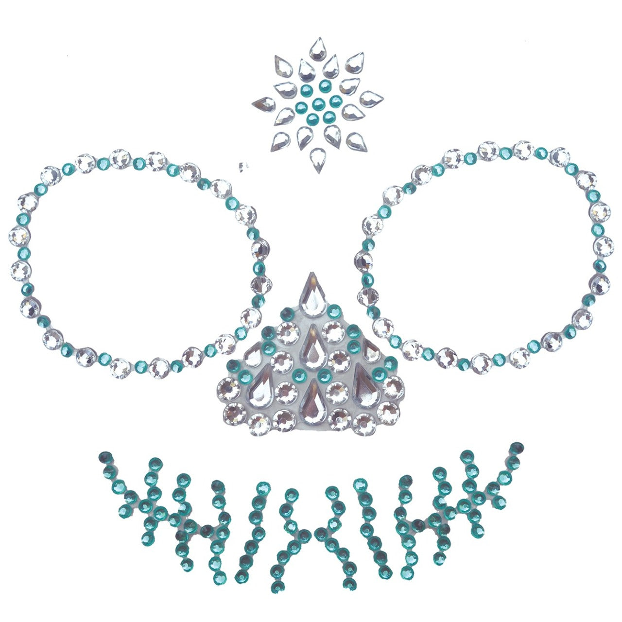 Gemas Glitter Adhesivas Catrina Calavera