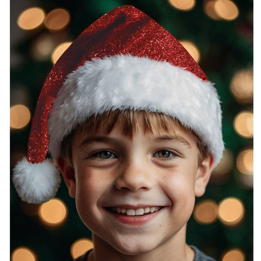 Gorro de Papá Noel Brillante infantil