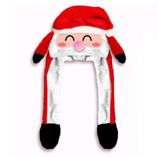 Gorro de Papá Noel con Orejas Móviles