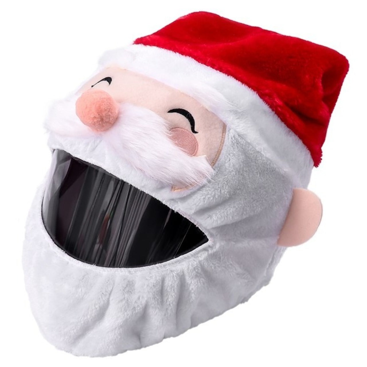 Gorro de Papá Noel Sonriente para Casco