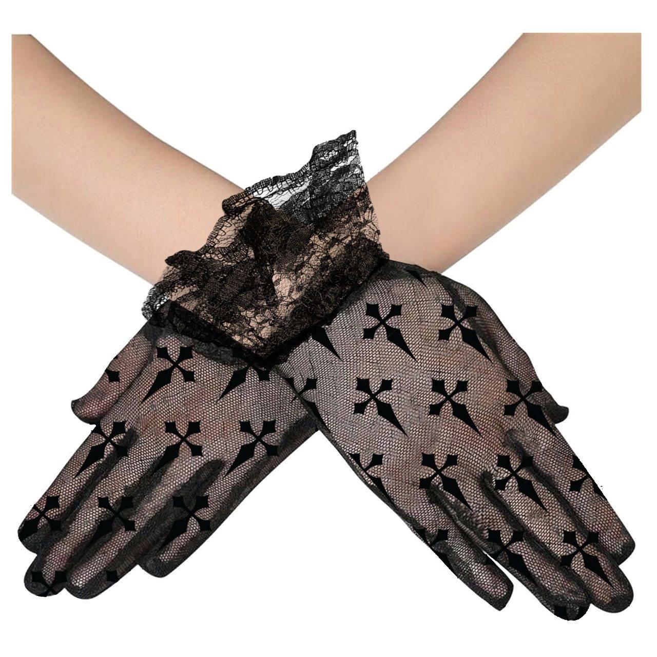 Guantes Góticos Cruces